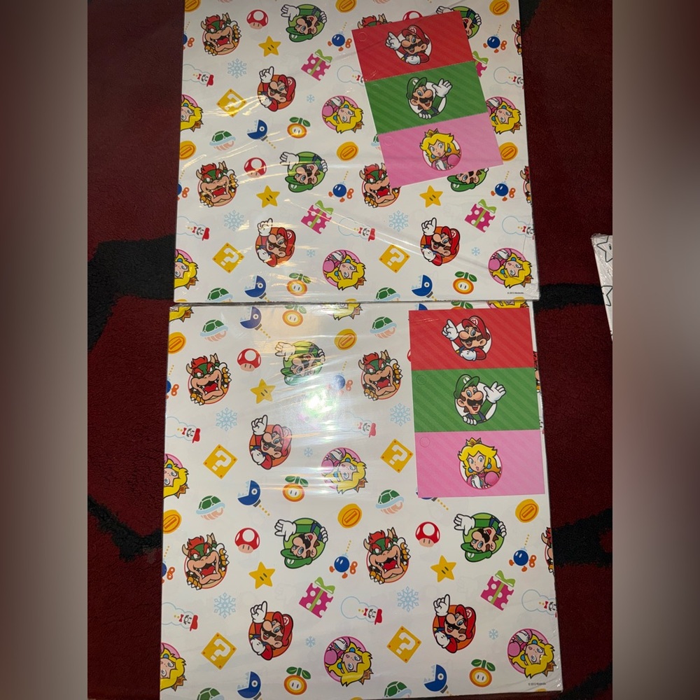 Super Mario bros wrapping paper